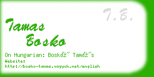 tamas bosko business card